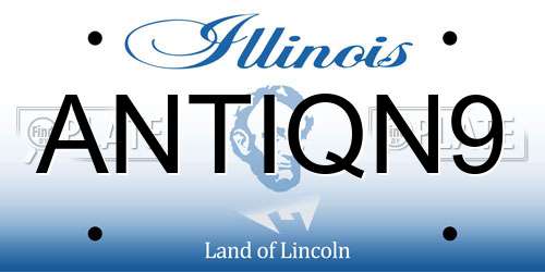ANTIQN9 Illinois License Plate