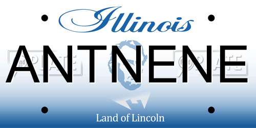 ANTNENE Illinois License Plate