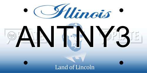 ANTNY3 Illinois License Plate
