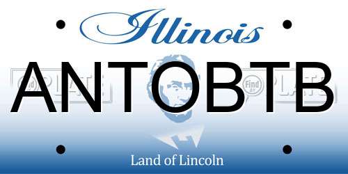 ANTOBTB Illinois License Plate