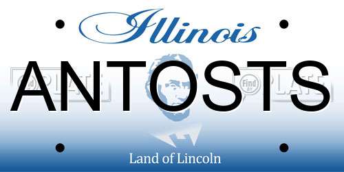 ANTOSTS Illinois License Plate