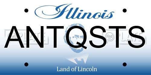 ANTQSTS Illinois License Plate