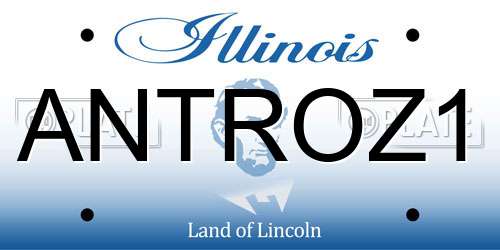ANTROZ1 Illinois License Plate