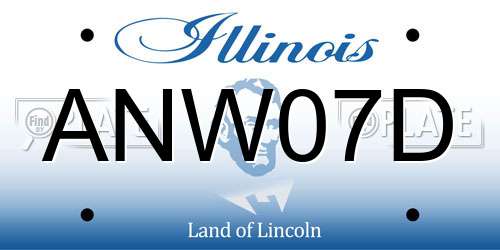 ANW07D Illinois License Plate