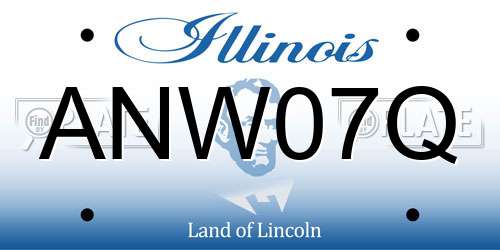 ANW07Q Illinois License Plate