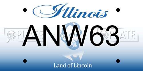 ANW63 Illinois License Plate