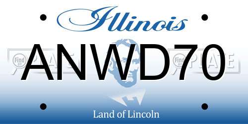 ANWD70 Illinois License Plate