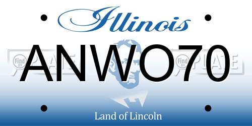 ANWO70 Illinois License Plate
