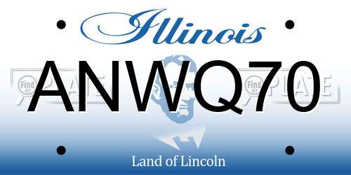 ANWQ70 Illinois License Plate