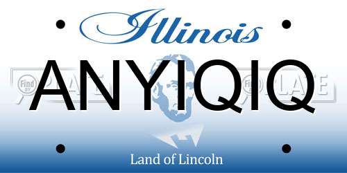 ANYIQIQ Illinois License Plate