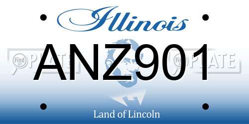ANZ901 Illinois License Plate