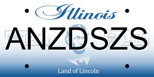 ANZDSZS Illinois License Plate