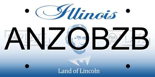 ANZOBZB Illinois License Plate