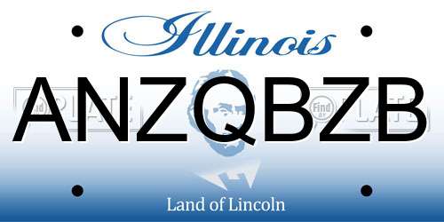 ANZQBZB Illinois License Plate