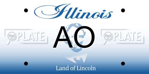 AO Illinois License Plate