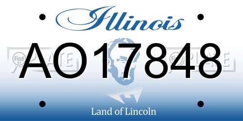 AO17848 Illinois License Plate