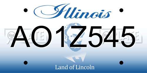 AO1Z545 Illinois License Plate