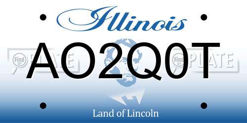 AO2Q0T Illinois License Plate