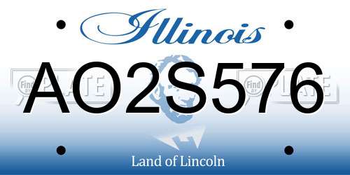 AO2S576 Illinois License Plate