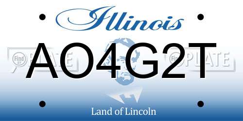 AO4G2T Illinois License Plate