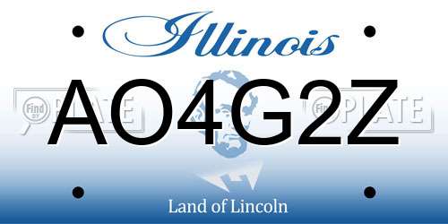 AO4G2Z Illinois License Plate
