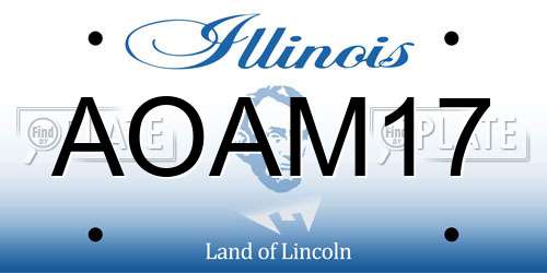 AOAM17 Illinois License Plate