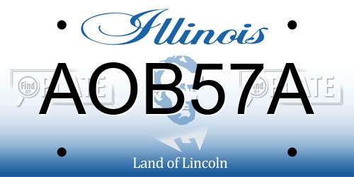 AOB57A Illinois License Plate
