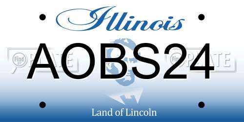 AOBS24 Illinois License Plate