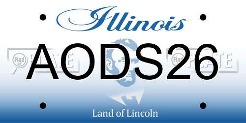 AODS26 Illinois License Plate