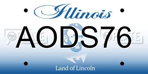 AODS76 Illinois License Plate