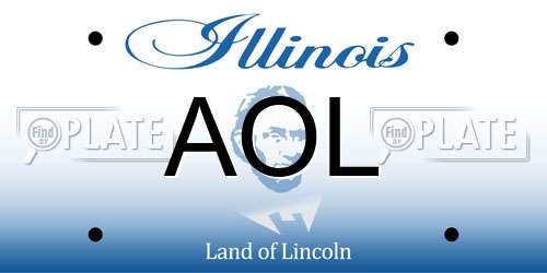 AOL Illinois License Plate