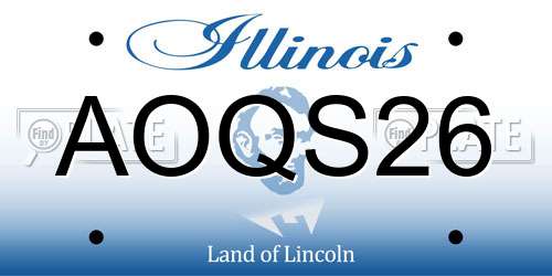 AOQS26 Illinois License Plate