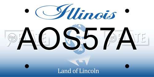 AOS57A Illinois License Plate