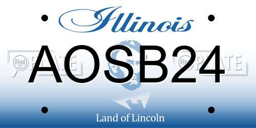 AOSB24 Illinois License Plate
