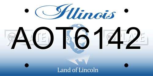 AOT6142 Illinois License Plate