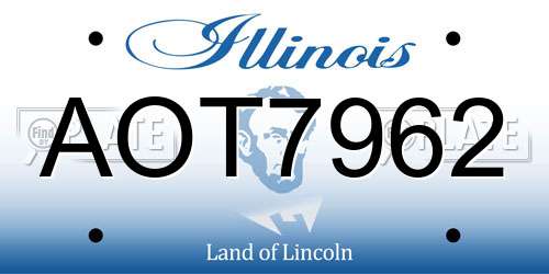 AOT7962 Illinois License Plate