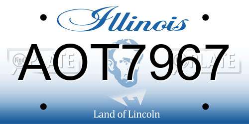 AOT7967 Illinois License Plate