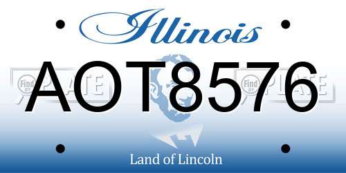 AOT8576 Illinois License Plate