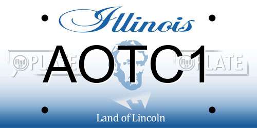 AOTC1 Illinois License Plate