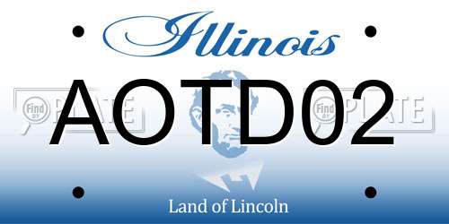 AOTD02 Illinois License Plate