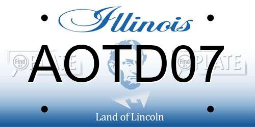 AOTD07 Illinois License Plate