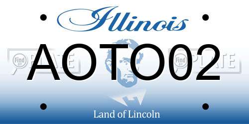 AOTO02 Illinois License Plate