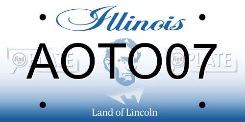 AOTO07 Illinois License Plate