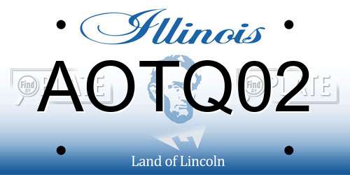 AOTQ02 Illinois License Plate