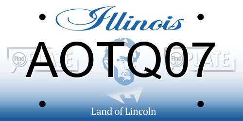 AOTQ07 Illinois License Plate