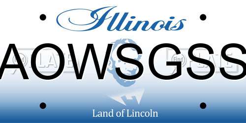 AOWSGSS Illinois License Plate