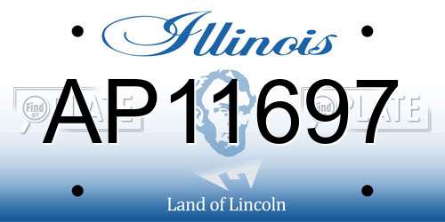 AP11697 Illinois License Plate