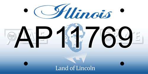 AP11769 Illinois License Plate