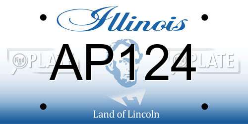 AP124 Illinois License Plate