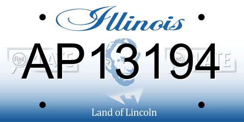 AP13194 Illinois License Plate